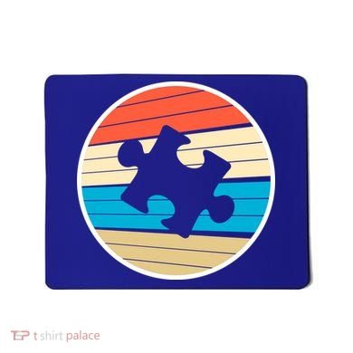 Retro Autism Awareness Puzzle Piece Mousepad