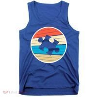 Retro Autism Awareness Puzzle Piece Tank Top thumb 0