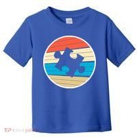 Retro Autism Awareness Puzzle Piece Toddler T-Shirt thumb 0