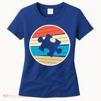 Retro Autism Awareness Puzzle Piece Women's T-Shirt thumb 0