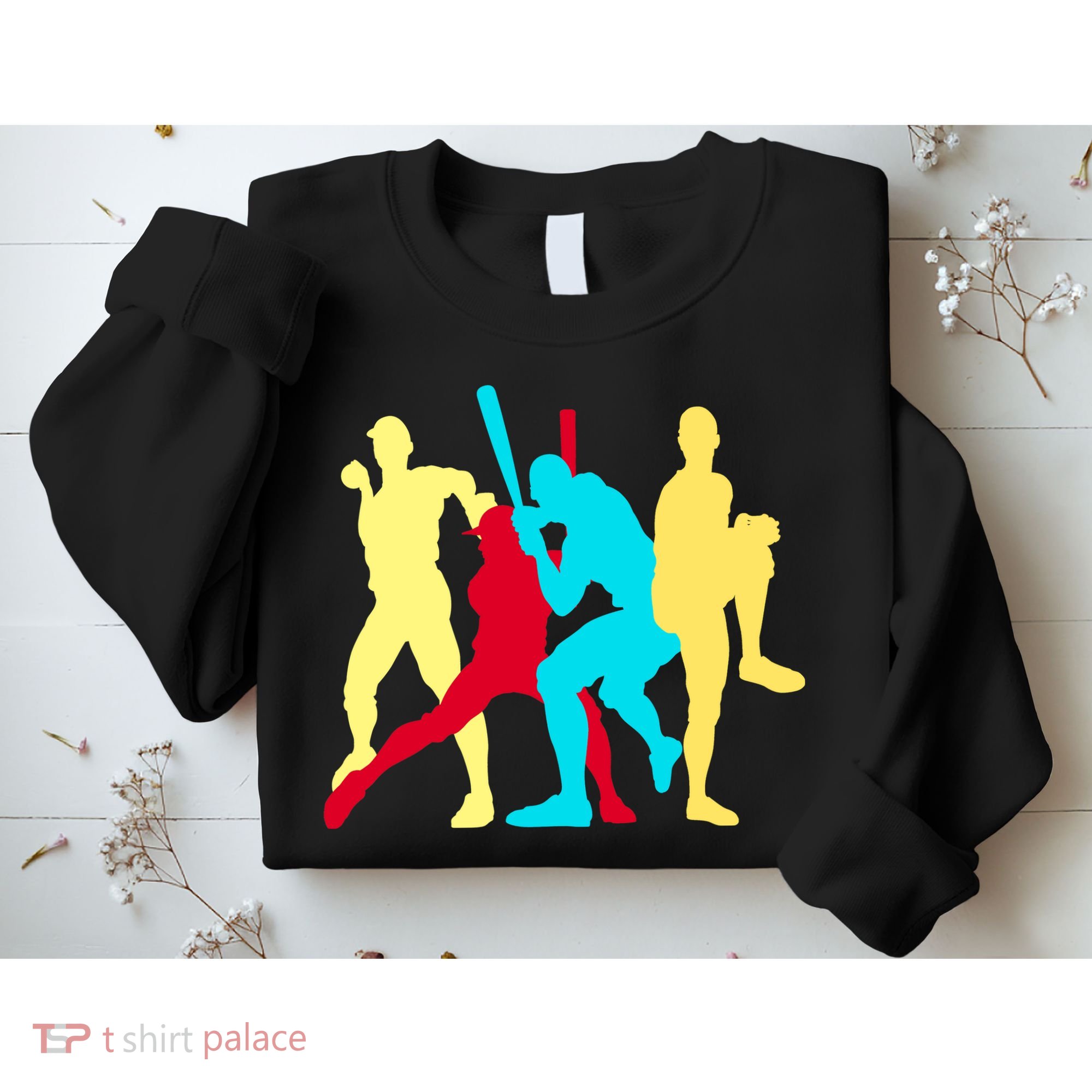 Retro Baseball Poses Sweatshirt