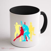 Retro Baseball Poses Coffee Mug thumb 1