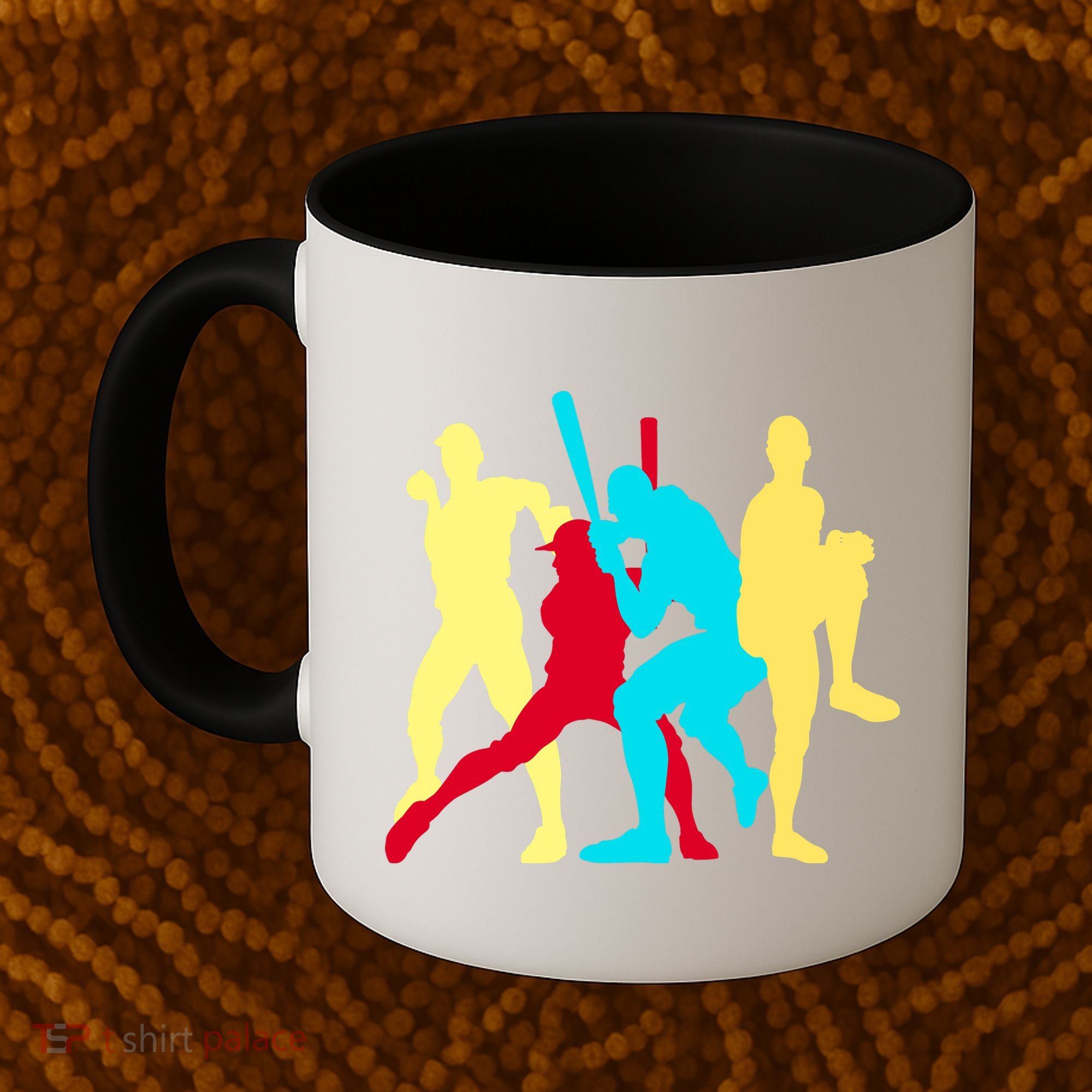 Retro Baseball Poses Coffee Mug