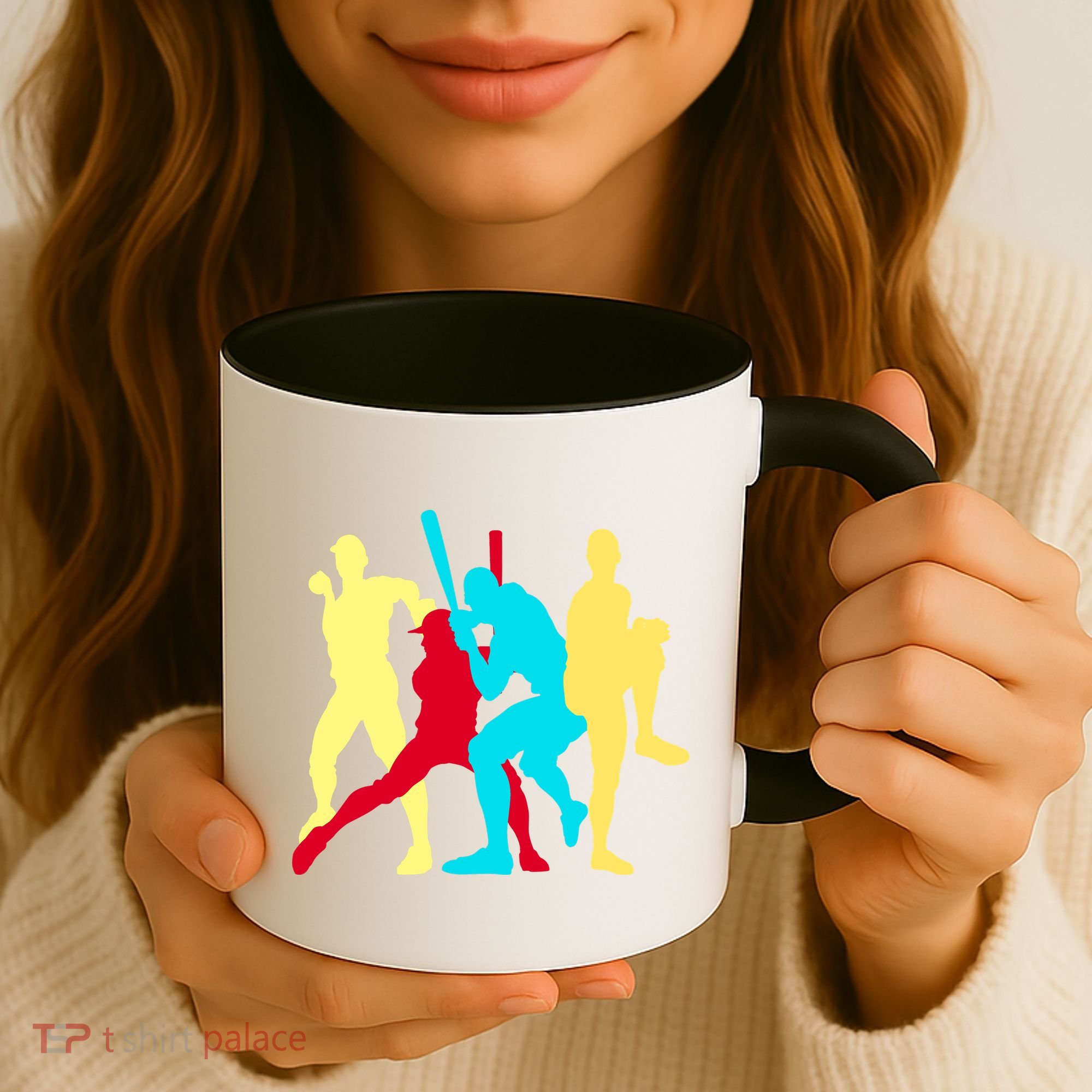 Retro Baseball Poses Coffee Mug