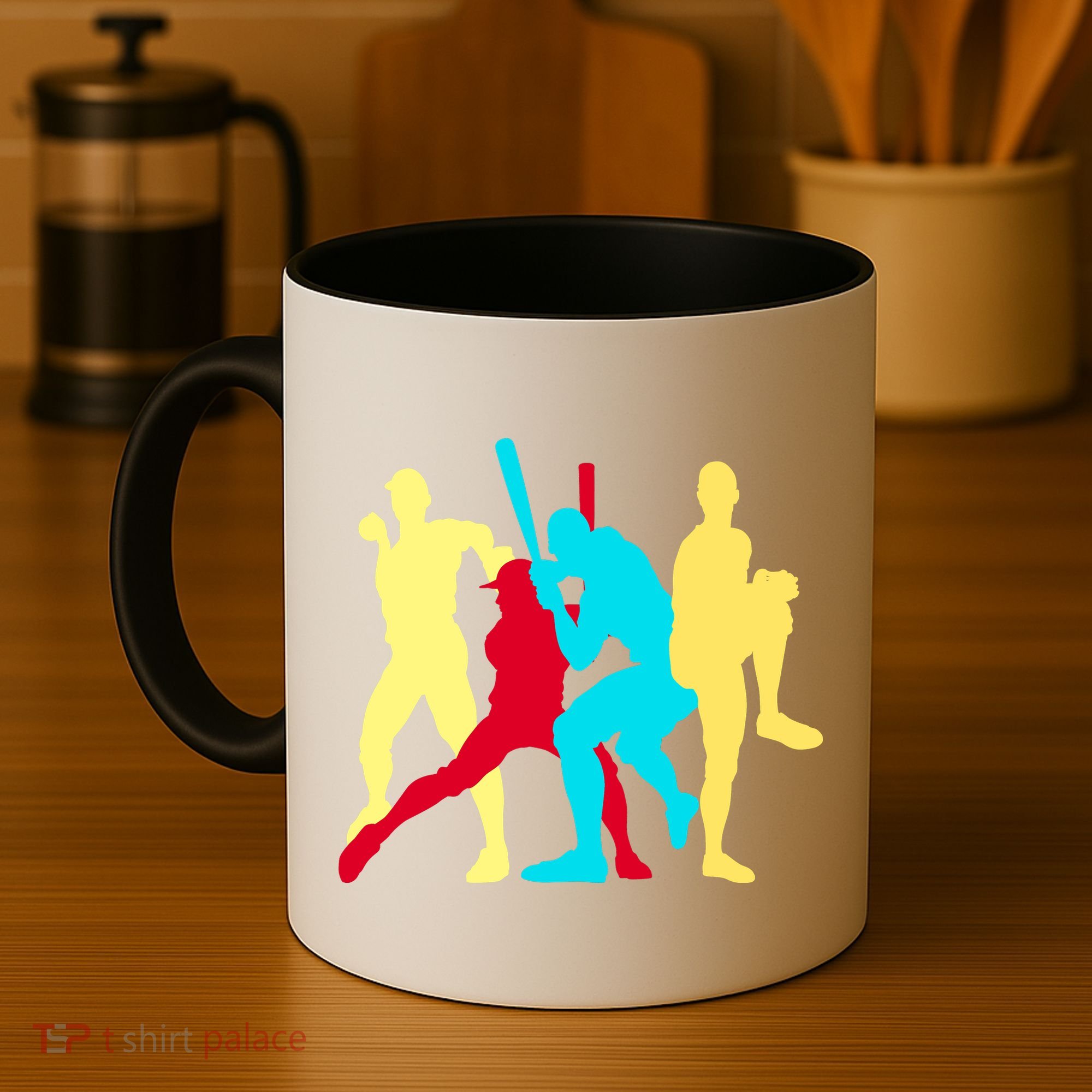Retro Baseball Poses Coffee Mug