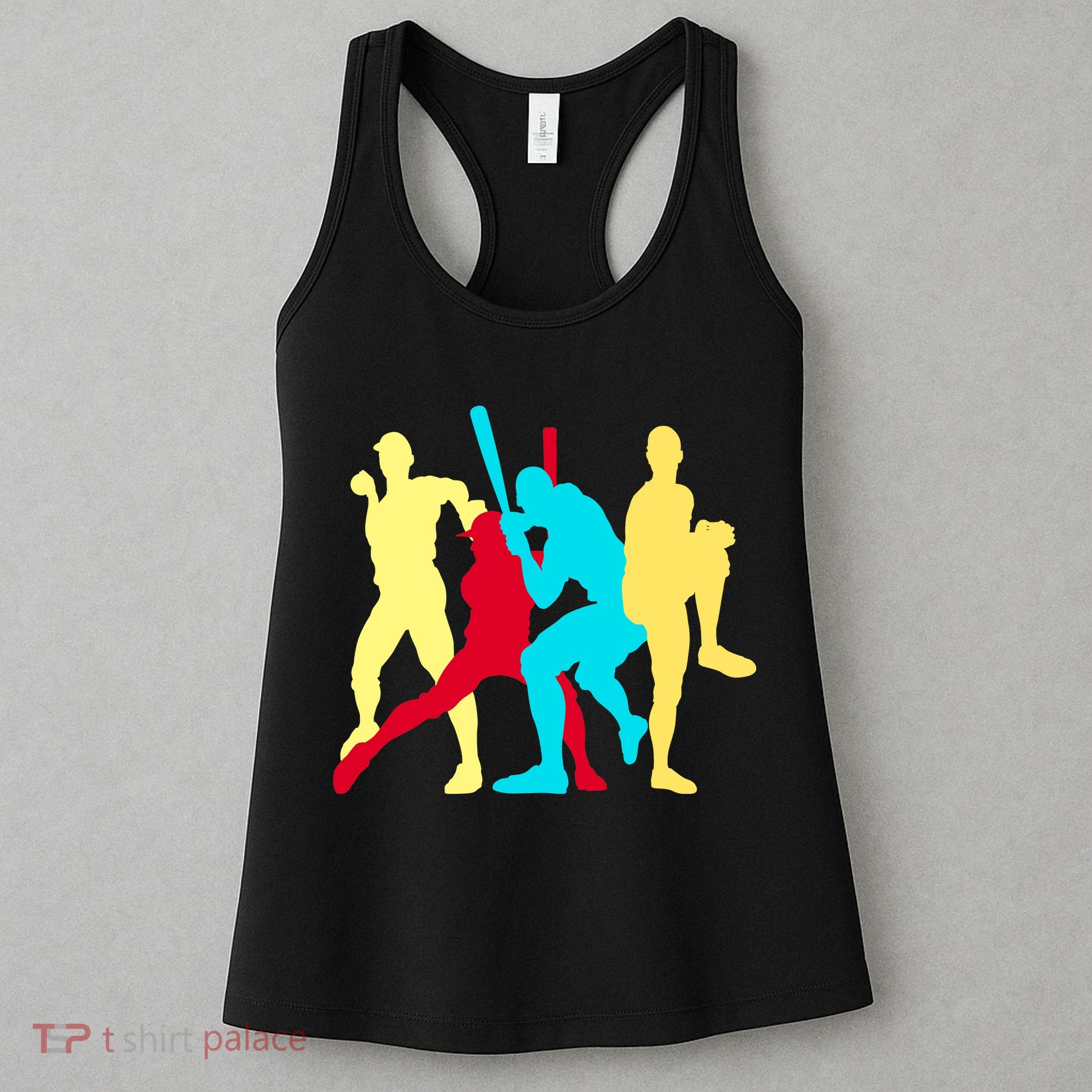 Retro Baseball Poses Women's Tank Top