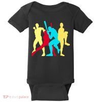 Retro Baseball Poses Baby Bodysuit thumb 0