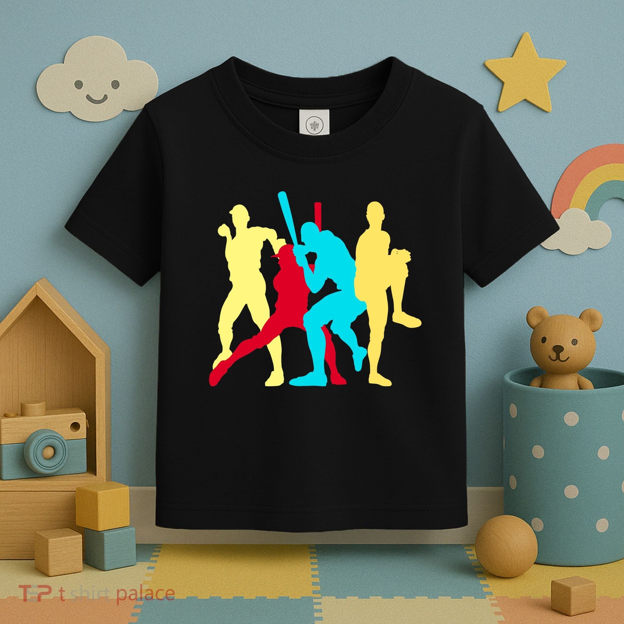 Retro Baseball Poses Toddler T-Shirt
