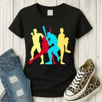 Retro Baseball Poses Women's T-Shirt thumb 3