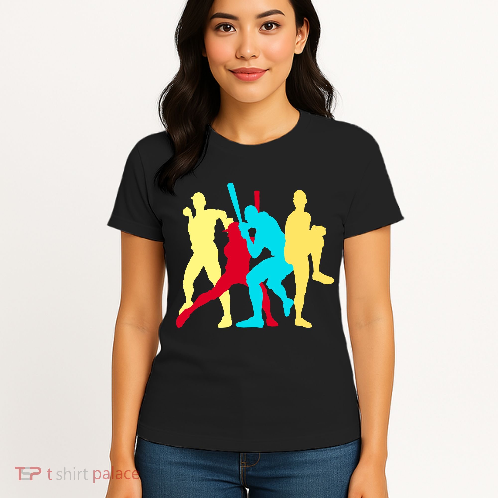 Retro Baseball Poses Women's T-Shirt