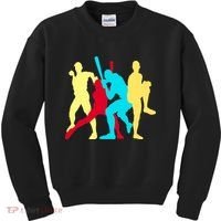 Retro Baseball Poses Kids Sweatshirt thumb 0
