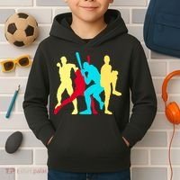 Retro Baseball Poses Kids Hoodie thumb 2