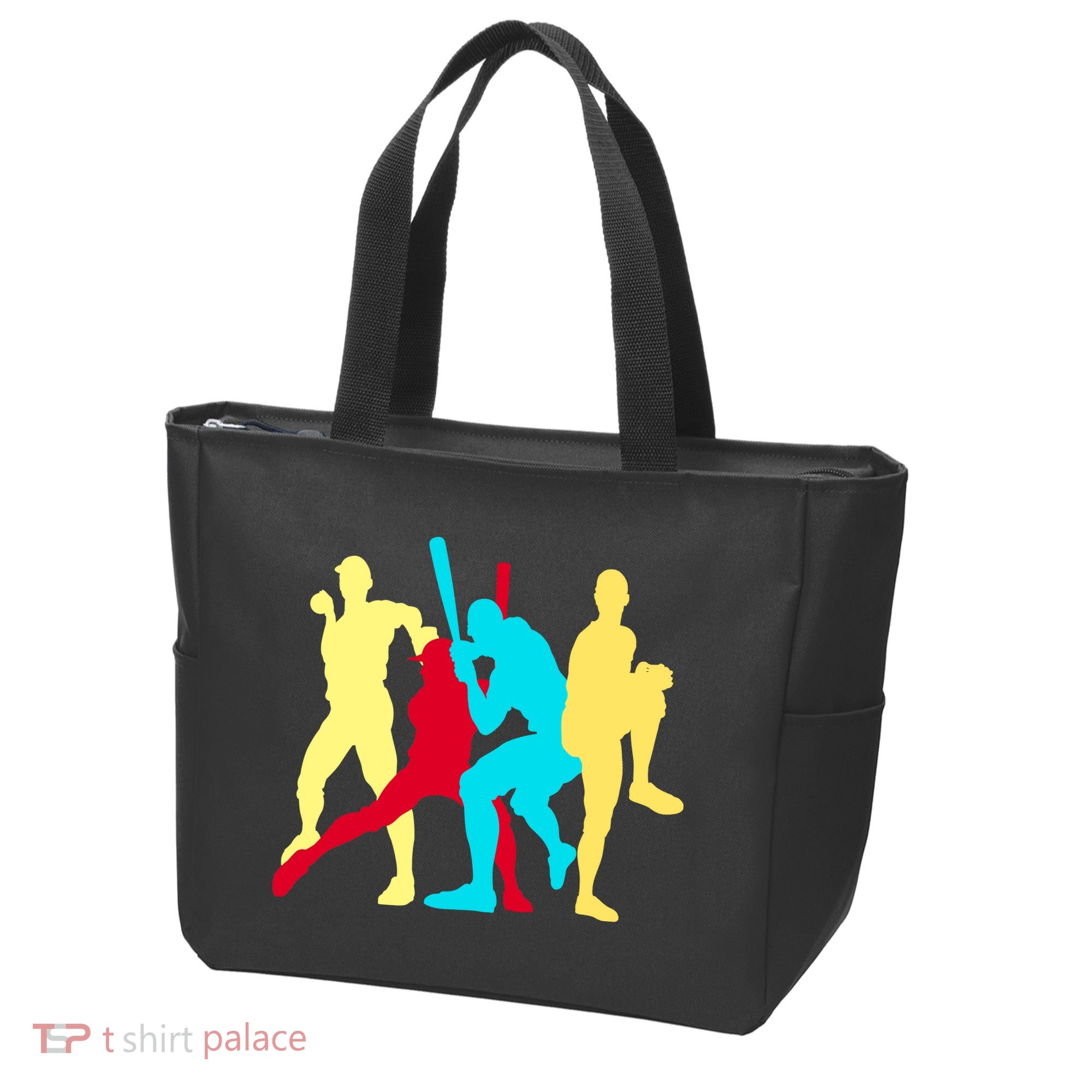 Retro Baseball Poses Tote Bag