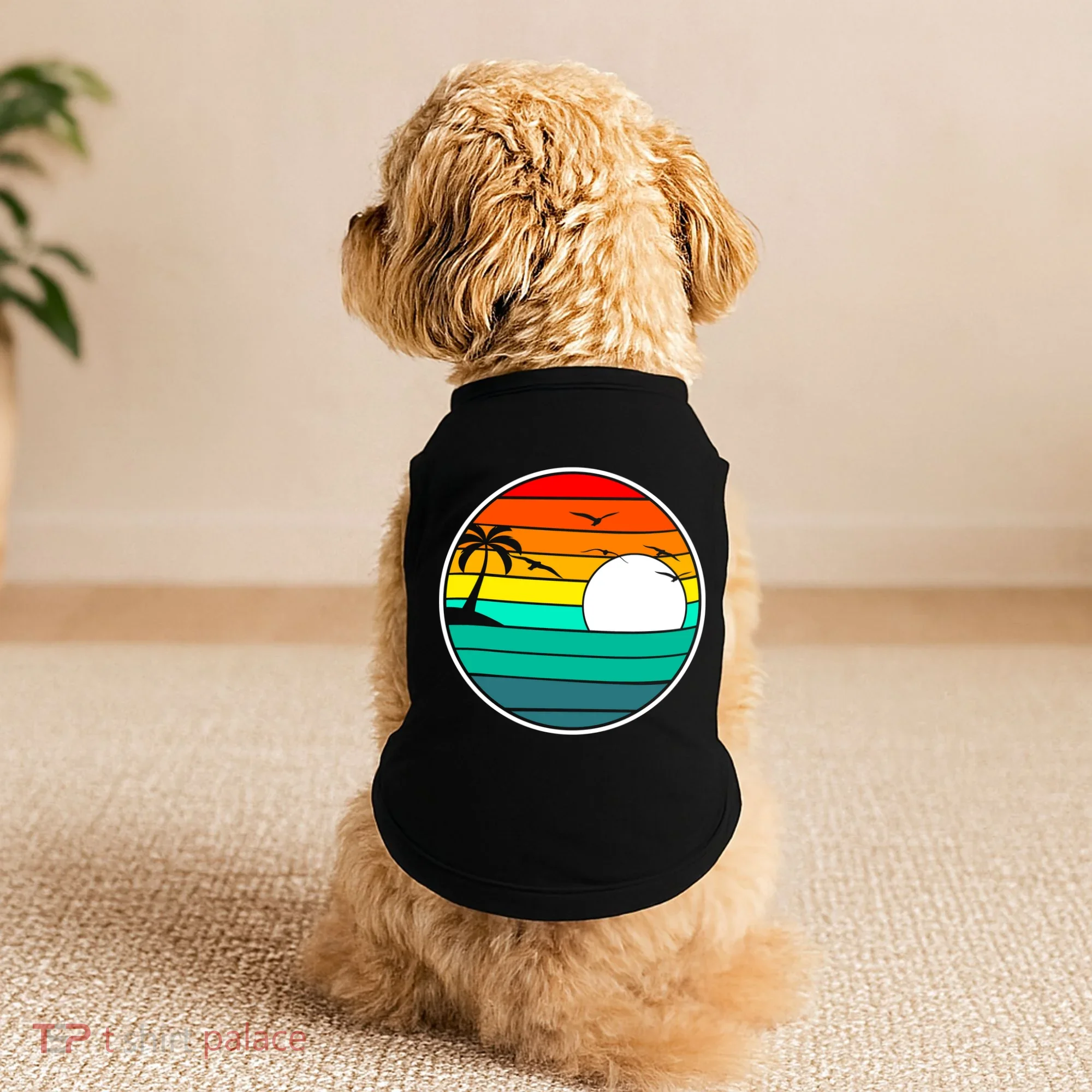 Retro Beach 80's Aesthetic  Doggie Tank