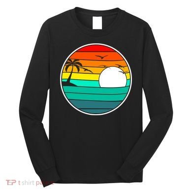 Retro Beach 80's Aesthetic  Long Sleeve Shirt