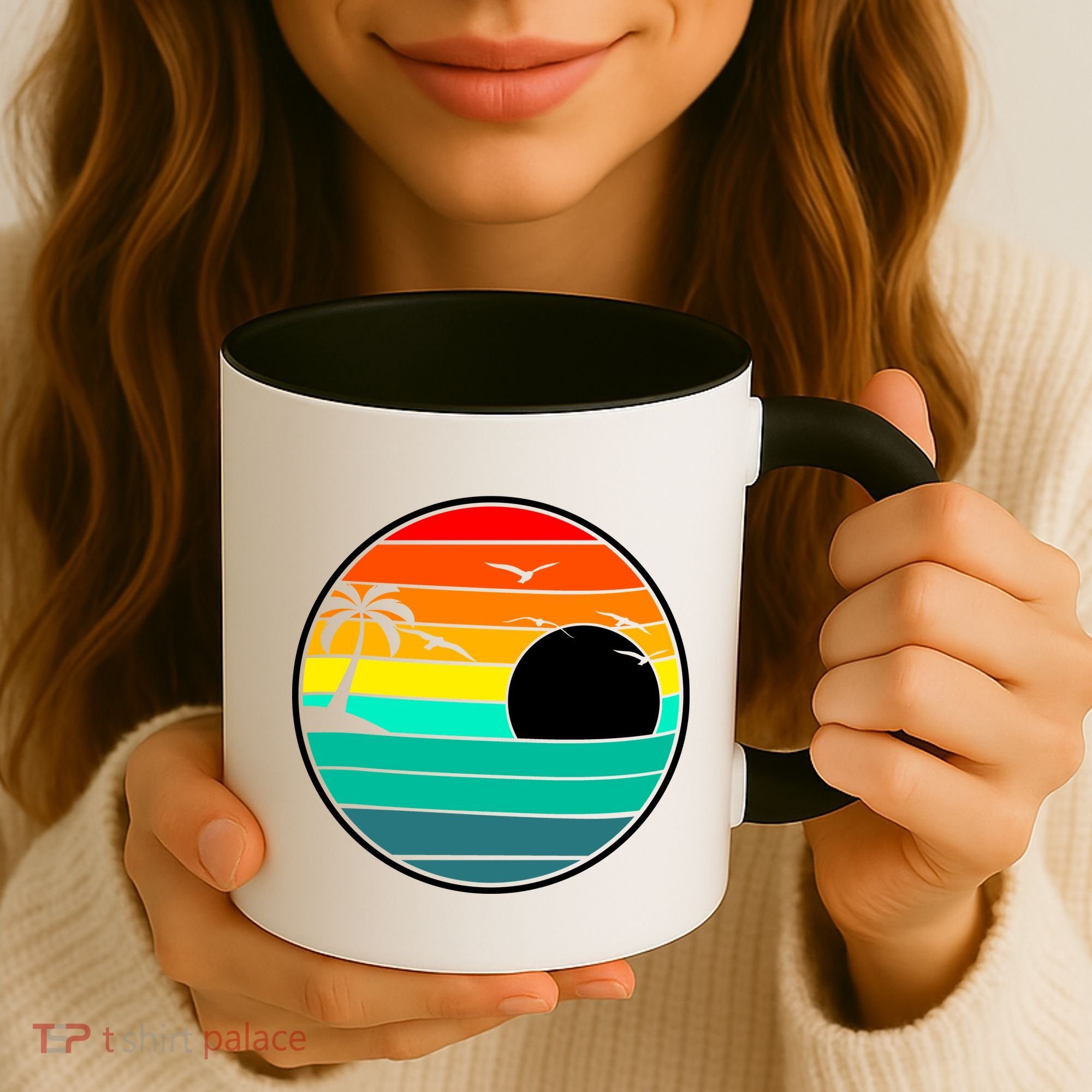 Retro Beach 80's Aesthetic  Coffee Mug