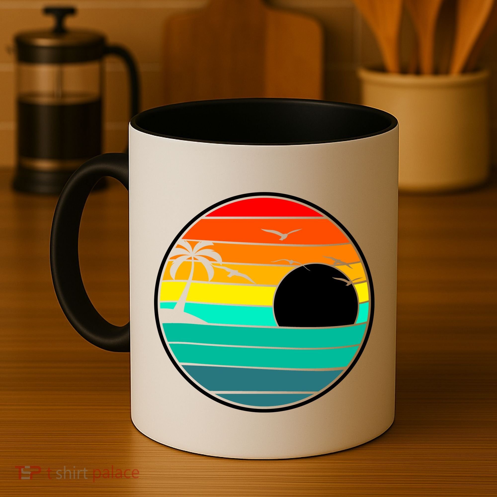 Retro Beach 80's Aesthetic  Coffee Mug