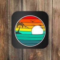 Retro Beach 80's Aesthetic  Coaster thumb 0