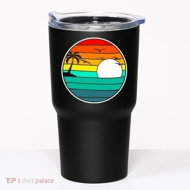 Retro Beach 80's Aesthetic  Tumbler