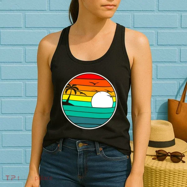 Retro Beach 80's Aesthetic  Women's Tank Top
