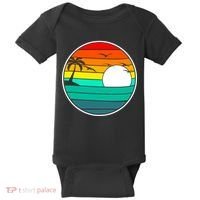 Retro Beach 80's Aesthetic  Baby Bodysuit thumb 0
