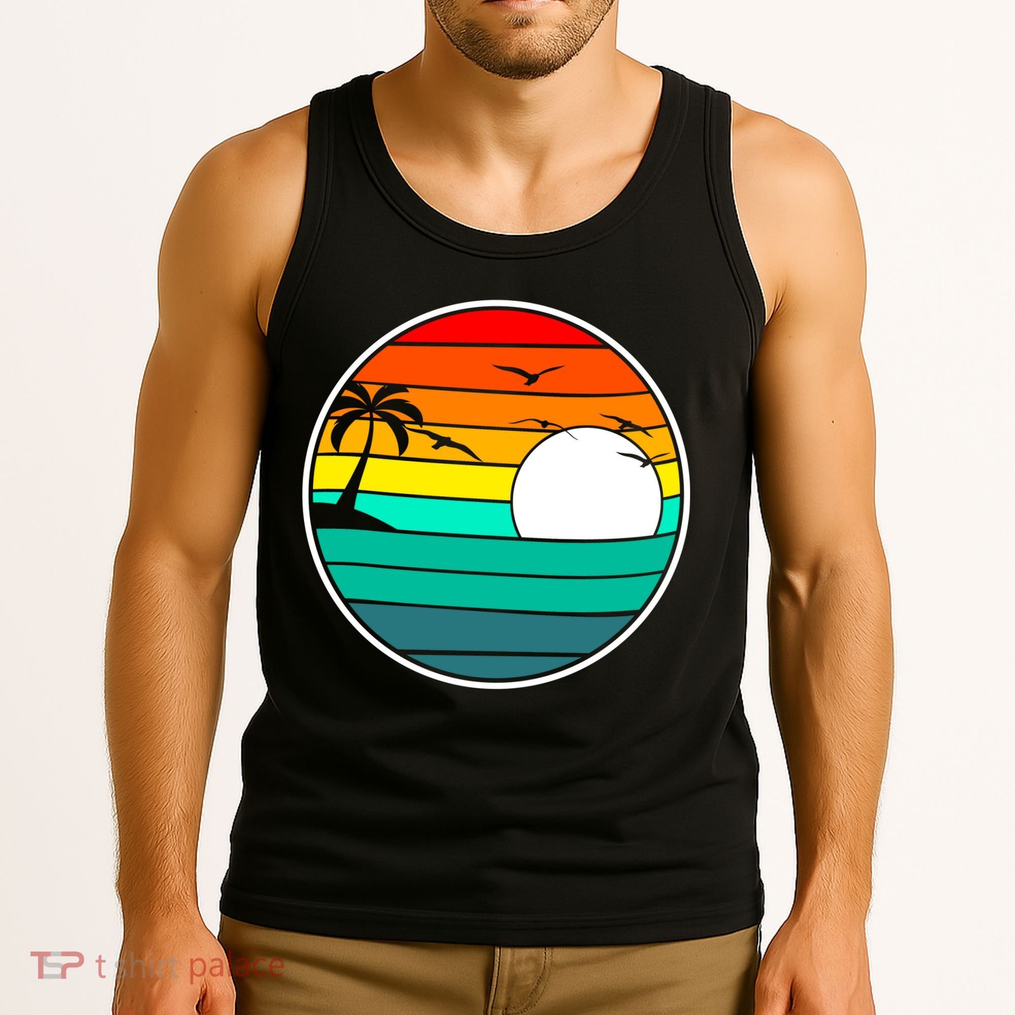 Retro Beach 80's Aesthetic  Tank Top
