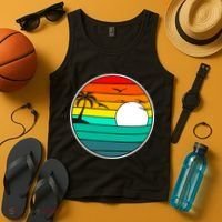 Retro Beach 80's Aesthetic  Tank Top thumb 4