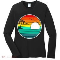 Retro Beach 80's Aesthetic  Women's Long Sleeve Shirt thumb 0