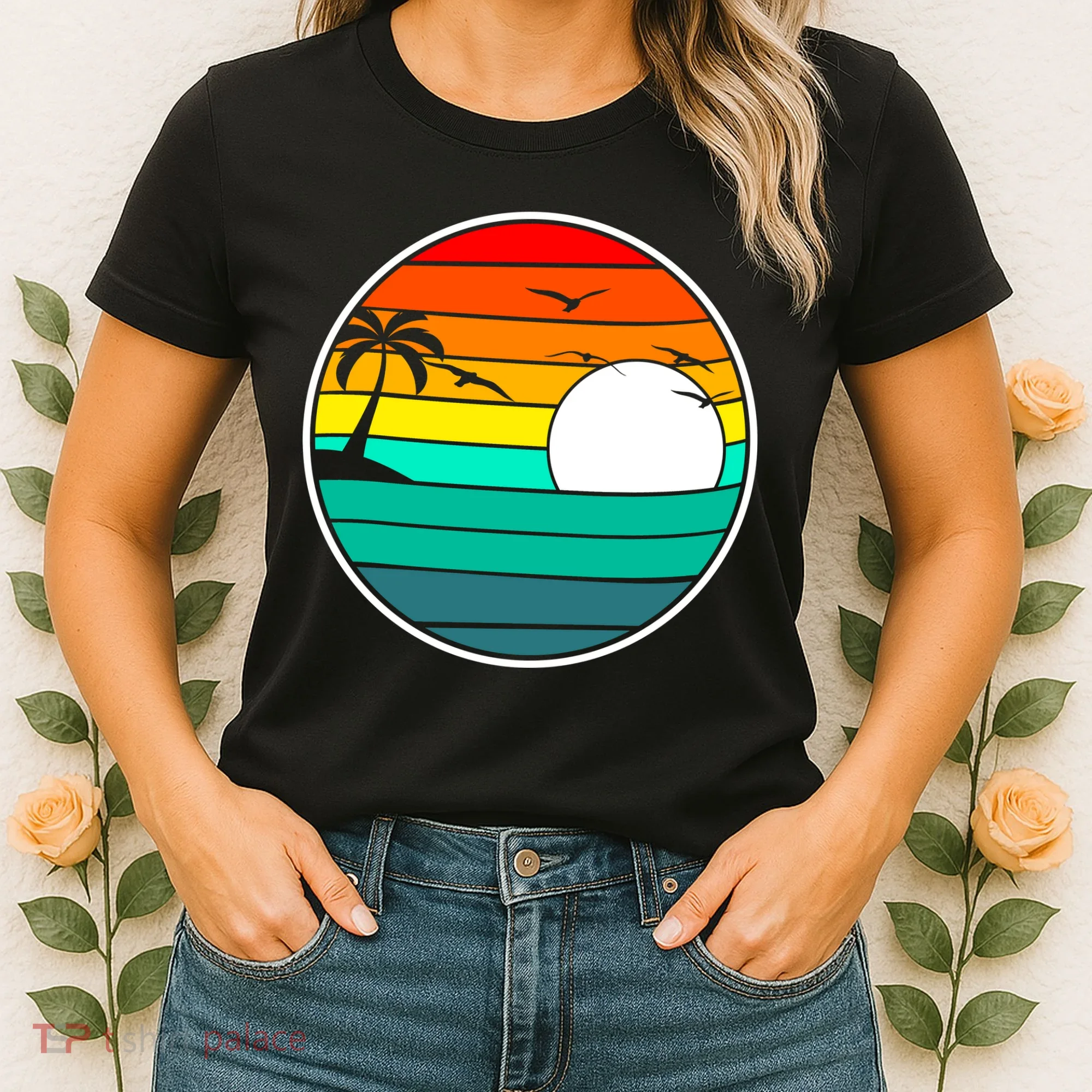 Retro Beach 80's Aesthetic  Women's T-Shirt