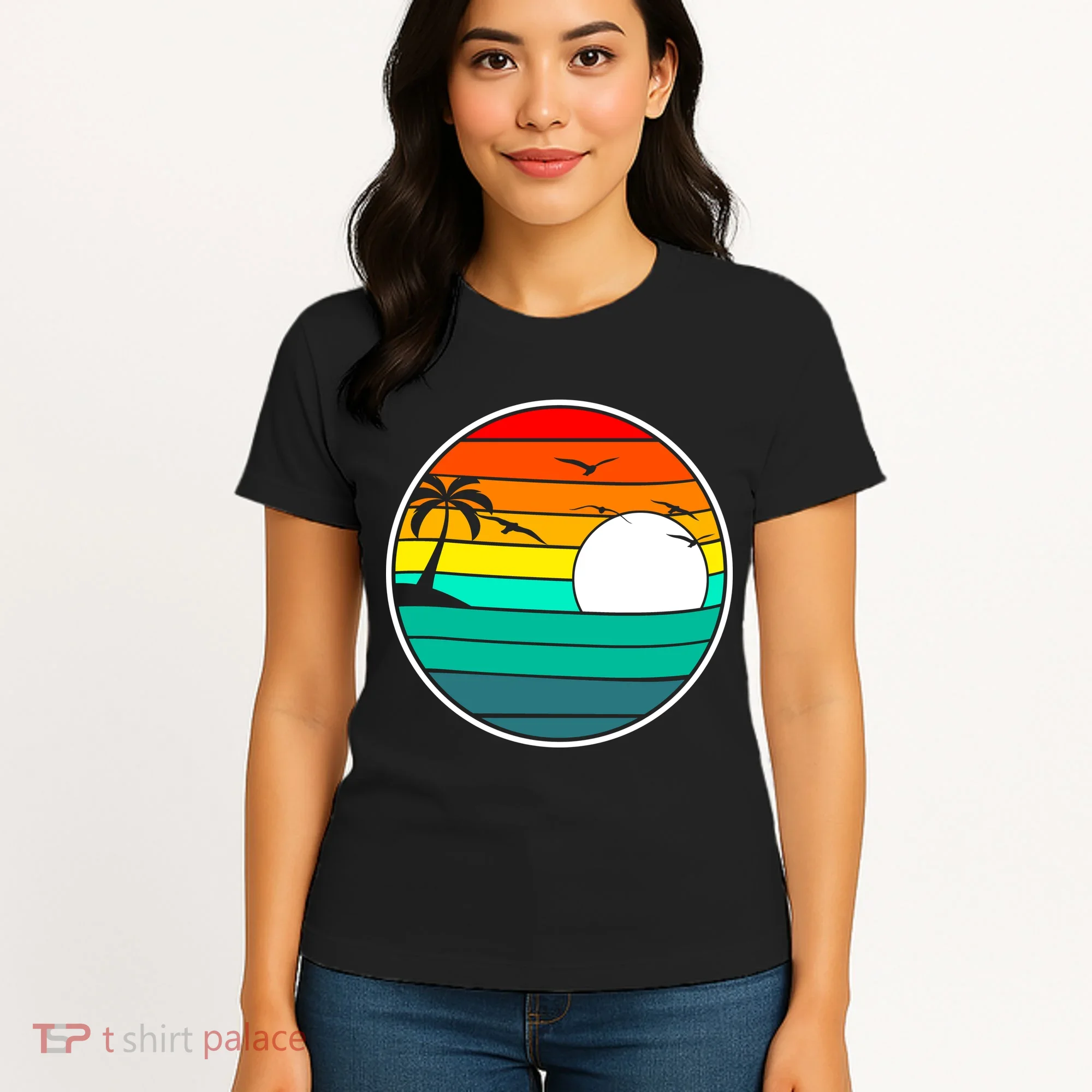 Retro Beach 80's Aesthetic  Women's T-Shirt