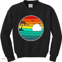 Retro Beach 80's Aesthetic  Kids Sweatshirt thumb 0