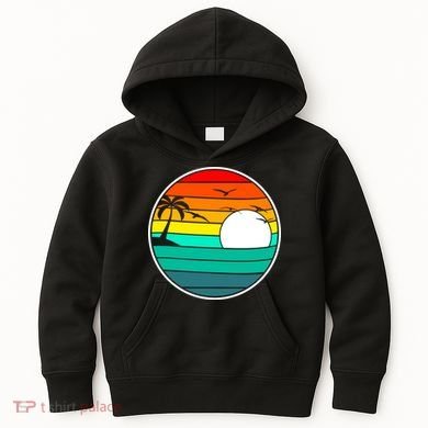 Retro Beach 80's Aesthetic  Kids Hoodie