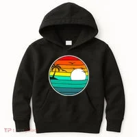 Retro Beach 80's Aesthetic  Kids Hoodie thumb 0