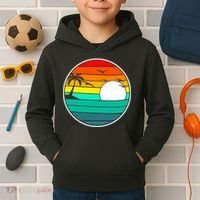 Retro Beach 80's Aesthetic  Kids Hoodie thumb 2