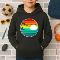 Retro Beach 80's Aesthetic  Kids Hoodie thumb 2