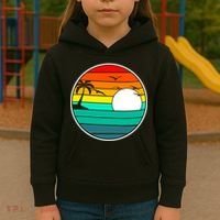 Retro Beach 80's Aesthetic  Kids Hoodie thumb 3
