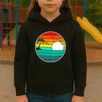 Retro Beach 80's Aesthetic  Kids Hoodie thumb 3
