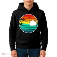 Retro Beach 80's Aesthetic  Kids Hoodie thumb 4