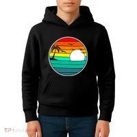 Retro Beach 80's Aesthetic  Kids Hoodie thumb 4