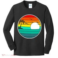 Retro Beach 80's Aesthetic  Kids Long Sleeve Shirt thumb 0