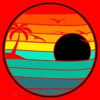Retro Beach 80's Aesthetic  Santa Hat thumb 1