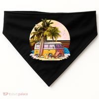 Retro Beach Hippie Van USA-Made Doggie Bandana thumb 0