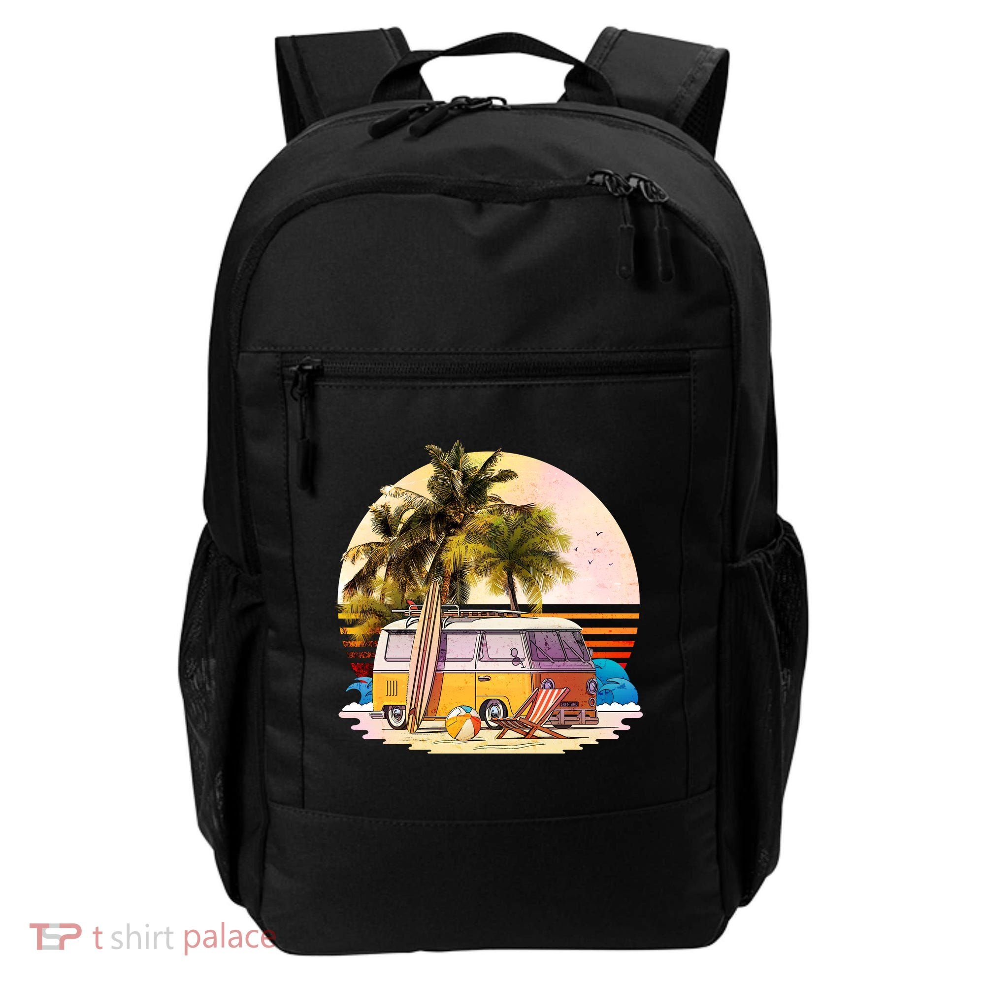 Retro Beach Hippie Van Backpack