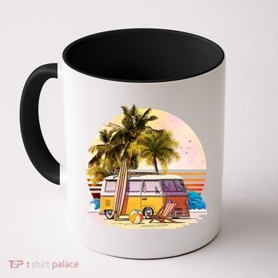 Retro Beach Hippie Van Coffee Mug
