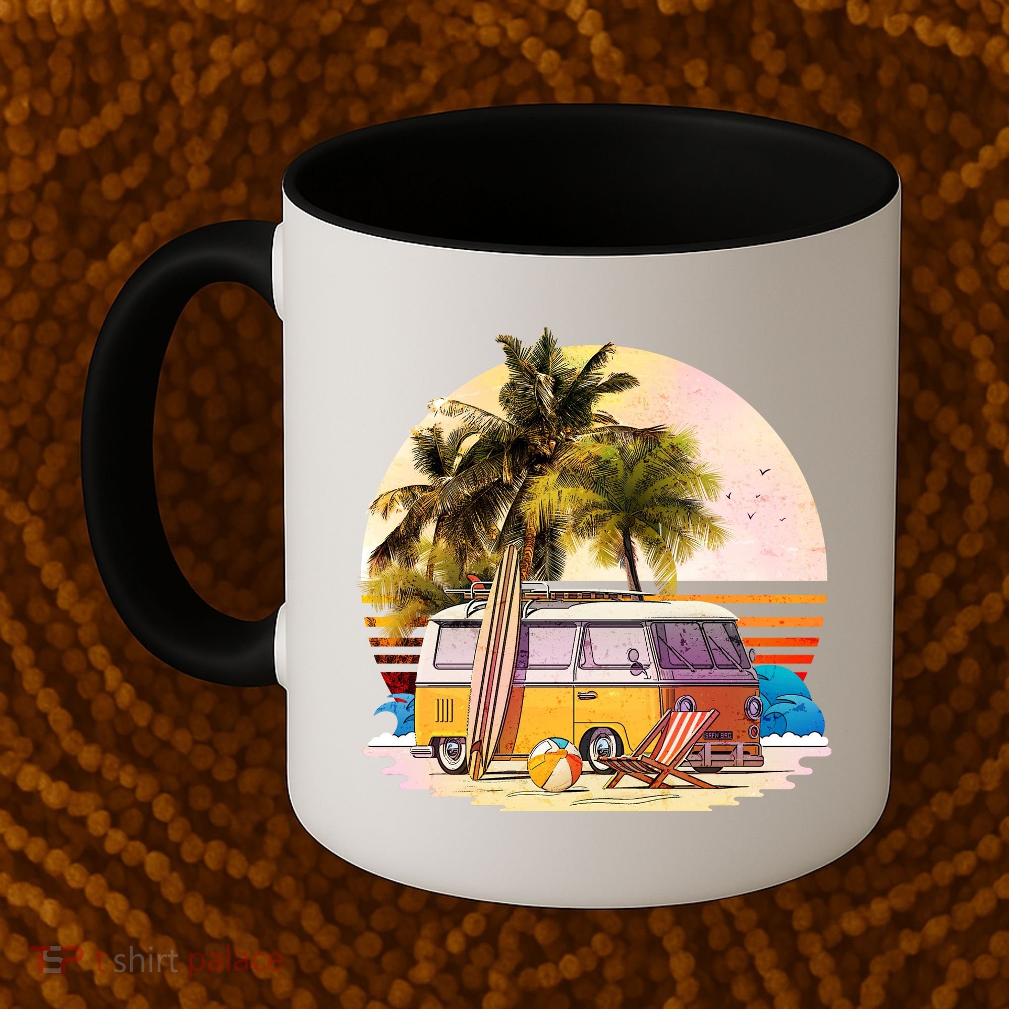 Retro Beach Hippie Van Coffee Mug