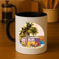 Retro Beach Hippie Van Coffee Mug thumb 4
