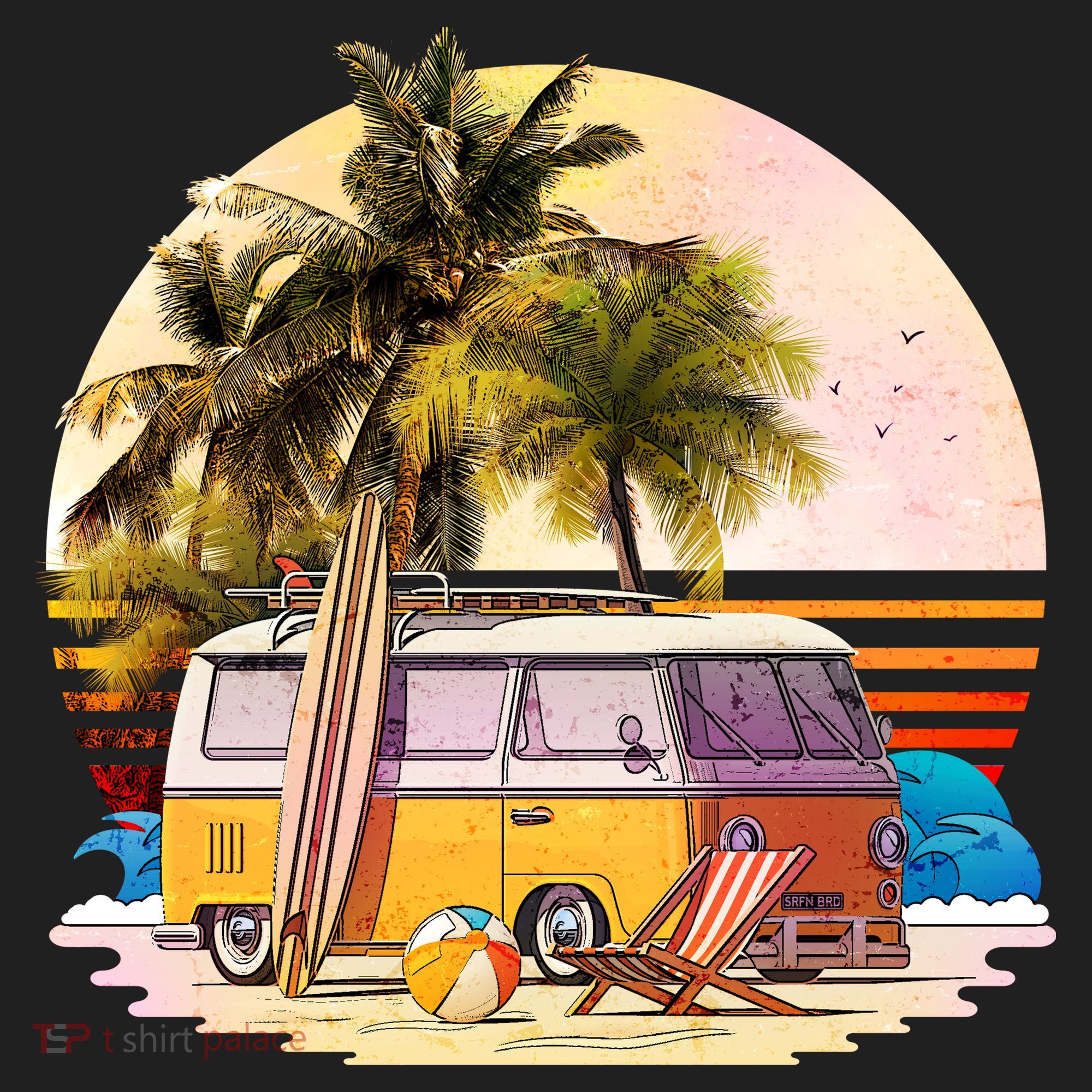 Retro Beach Hippie Van Beanie