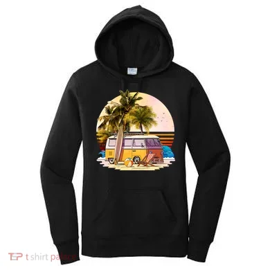Retro Beach Hippie Van Women's Hoodie