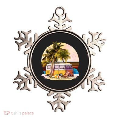Retro Beach Hippie Van Ornament