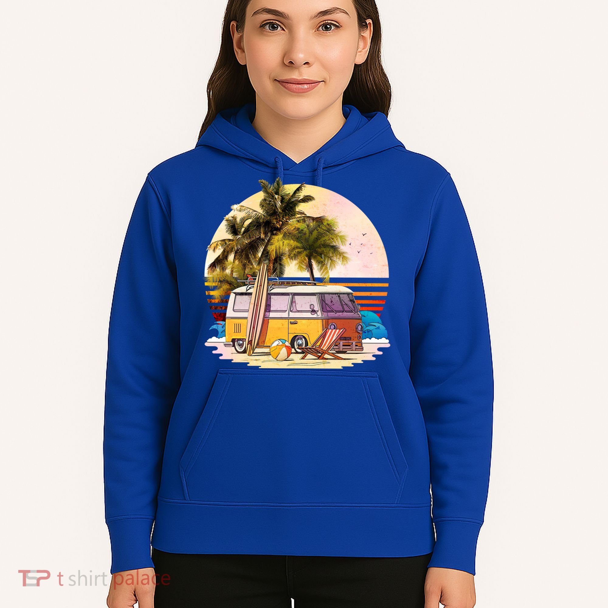 Retro Beach Hippie Van Hoodie